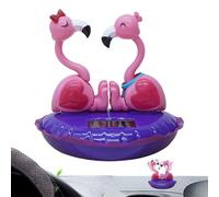 Qfdiwr Animal Bailando Solar,Animales de Baile de energía Solar | Consola Central Flamingo,Decoración de Cabeza sacudiendo Tablero de Instrumentos del Coche, Juguete de Cabeza Sacudida de