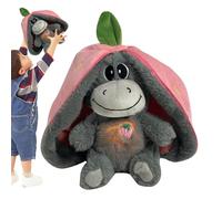 Qfdiwr Animal De Peluche Durmiente,30 Cm Peluche Burro Que Respiras para Ansiedad,Juguetes Sensoriales De Respiración Realistas para Bebés Juguete Relajante con Movimientos Respiratorios Rítmicos