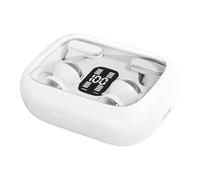Qfdiwr Auriculares Clip | 2 en 1 con Clip Intrauriculares Inalámbricos Tecnología 5.4 - Accesorios Electrónicos Impermeables Cómodos con Pantalla LED para Deportes Gimnasio y Teléfono