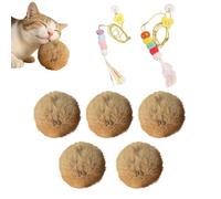 Qfdiwr - Bolas esponjosas para gatos, 5 piezas, juguete antiaburrimiento, gato, bola de mascar para gatito de interior, destinado a casa y habitación de animales, interior exterior, entrenamiento de