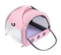 Qfdiwr Bolsa de transporte para animales pequeños, bolsa de transporte portátil para conejillos de indias con ventana transparente y malla transpirable para loros, hurones, erizos, ardillas