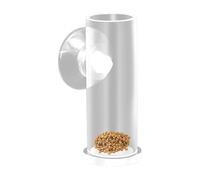 Qfdiwr Comida acrílica para peces, alimento sólido para peces | Dispensador de alimentos fijo para tanque de peces. Suministros de vasos con ventosa fuertes para alimentar el alimento flotante o