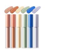 Qfdiwr Corrector de color, corrector líquido | 6x Corrector hidratante Cobertura completa | Stick de contorno de resaltador de larga duración para la decoloración de la piel madura de la cara