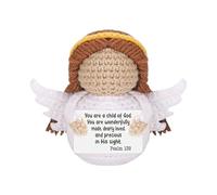 Qfdiwr Crochet - Ángel Reconfortante | Decoración linda de ganchillo para cumpleaños Amigos Maestros Casa Salón Adultos