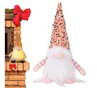 Qfdiwr Decoraciones De Duendes De Navidad - Con Felpa De Lentejuelas,Lutin Operando en Baterías | Para Vacaciones Cumpleaños Casa Lugar De Trabajo Estantería Cocina Chimenea Apartamento