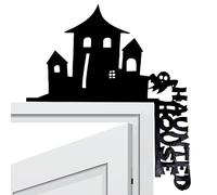 Qfdiwr Decoraciones De Esquina De Puerta | Letrero De Metal - Decoración De Marco De Puerta De Halloween para Casa Apartamento Dormitorio Cuarto De Baño Sala De Estancia Embrujada