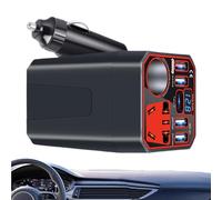 Qfdiwr Inversor de cargador de coche, inversor de vehículo | Adaptador de coche convertidor para enchufe | Inversor eficiente con múltiples puertos para vehículos, convertidor potente, adaptador
