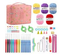 Qfdiwr Kit de ganchillo para principiantes | Conjunto de Ocio Creativo DIY,Set Completo Gancho | Para Profesores Artes Regalo Actividades Grupo Decoradores Hogar Reuniones Familiares
