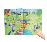 Qfdiwr Libros Interactivos para Niños,Libro del Alfabeto | 260+ Palabras 14 Temas Lectura Desarrollo del Lenguaje Materno