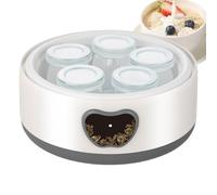 Qfdiwr máquina de yogur, control ajustable del tiempo y la temperatura 1.2L dispositivos inteligentes, yogurtera automática digital, para el hogar Desayuno aperitivo alimentación saludable familia