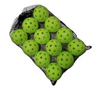 Qfdiwr - Pelotas de golf de entrenamiento para jardín, 12 piezas, equipo de golpeo, bola hueca, con de red con cordón | para interior al aire libre, jardín, casa, escuela, parque playa