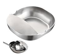 Qfdiwr Reposacucharas De Acero Inoxidable,Marco Autónomo De Acero Inoxidable Para Utensilios,Portacucharones Doméstico - Para La Estufa De Cocina Del Hogar Con Cuchara, Espátula Y Cazo