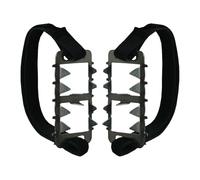 Qfdiwr Snow Cleats, 2 Piezas Crampones Antideslizantes Nieve, Crampones Ajustables Unisex Adultos Senderismo Caminata Jogging Viajero