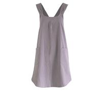 QFEHTHSK 1 Delantal Simple de Algodón y Lino Estilo Japones y Coreano, Casero para Mujer, No Necesario Atar, Delantal de Cocina Adecuado para Múltiples Escenas