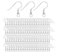 QFEHTHSK 100 Uds Ganchos para Pendientes, Juego para Hacer Pendientes, Accesorios De Joyería DIY, Accesorios para Hacer Pendientes, Accesorios para Pendientes De Metal