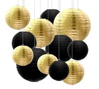 QFEHTHSK 12 Piezas Linternas De Papel Redondas, Linternas Plegables Hechas A Mano, Linternas De Papel Decorativas Colgantes, Decoraciones Festivas para Bodas