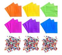 QFEHTHSK 120 Toallas De Papel Y Confeti De 30 G, Artículos para Fiestas, Servilletas De Colores, Servilletas Cuadradas, Decoraciones De Mesa, Chispas