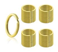 QFEHTHSK 40Pcs Llaveros Dorados, Materiales De Llavero DIY, Llaveros De Metal, Accesorios Clave, Suministros Artesanales