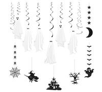 QFEHTHSK 6 Piezas De Decoraciones Colgantes De Brujas, 6 Piezas De Decoraciones Colgantes De Miedo, Decoraciones De Pared De Halloween, Conjunto De Decoración De Fiestas Temáticas