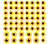 QFEHTHSK 60 Girasoles De Imitación, Girasoles Artificiales, Flores Artificiales para Decoración, Suministros para Fiestas En El Jardín, Suministros para Manualidades