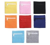 QFEHTHSK Bolsa De Muñeca con Cremallera De 8 Piezas, Bolsa De Muñeca A Prueba De Sudor, Pulsera Deportiva, Pulsera Deportiva Unisex, Adecuada para Fútbol, Baloncesto, Correr Y Fitness