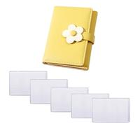 QFEHTHSK Cartera De Flores De 1 Pieza Y Tarjetero De 5 Piezas, Billetera Linda, Billetera para Mujer, Billetera Corta para Mujer, Tarjetero Protector Impermeable