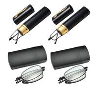 QFEHTHSK Gafas De 4 Piezas Con Caja De Almacenamiento, Gafas Plegables y Portátiles, Anti Luz Azul, Para Lectura, Compactas