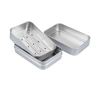QFEHTHSK Jabonera De Drenaje Rectangular De 1 Pieza, Jabonera De Aluminio, Jabonera De Viaje, Jabonera A Prueba De Fugas, Jabonera Multifuncional, Accesorios De Baño