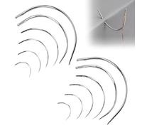 QFEHTHSK Paquete De 12 Agujas Curvas, Agujas De Coser Curvas, Accesorios De Costura DIY, Herramientas De Costura, Agujas Curvas, Agujas Curvas Tipo C
