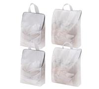 QFEHTHSK Paquete De 4 Bolsas De Malla para La Colada, Bolsa para La Colada con Cremallera Y Asa, Bolsa De Almacenamiento De Malla, Accesorios para Lavadora