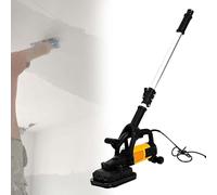 QFGain Lijadora de Paneles de Yeso de 9 Pulgadas con Mango Desmontable, para Techos y Esquinas, 3800 W, 0-3000 RPM, 6 Velocidades, Cabezal de 90°, Kit con Aspiradora, Manguera de 3 M