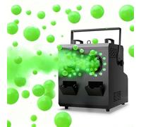 QFGain MáQuina De Burbujas De Humo De Alta Resistencia con 24 Luces Led Rgbw, Control Remoto, Temporizador, Control DM× Y Panel De Control LCD - MáS De 10 000 Burbujas Flotantes DualNozzle