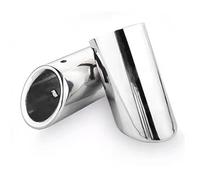 QFJFBGGH Extremos Tubo Escape Coche Tubo Escape Coche Acero Inoxidable 76mm para A4 B8 para Avant A5 para Sportback 8T Q5 8R Q3 8U Punta De Tubo Silenciador Escape Puntas de Escape(Plata)