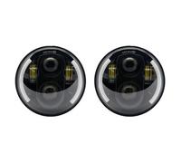 QFJFBGGH Faros Delanteros Moto 2 Faros LED 5.75 Pulgadas Con Luces Altas Y Bajas Para Speed Triple Para Street Triple Para Thunde Para Proyector 5 3/4" Faro LED Motocicleta(Black B)