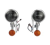 QFJFBGGH Faros Delanteros Moto Soporte Luz Antiniebla LED Auxiliar 4.5" Motocicleta Intermitentes Para Touring Para Road Para King 1994-2024 Faro LED Motocicleta(D Style)