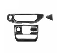 QFJFBGGH Interiores Cubierta Decorativa Panel Control Consola Central Salpicadero Cubierta Decorativa para Wrangler para JL para Gladiator 18-23 Decoración Salida Aire(Black Fiber)
