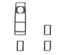 QFJFBGGH Interiores Interior Panel Puerta Ventana Botón Elevación Moldura Cubierta Marco Pegatina para Mercedes para Benz para W204 2012-2014 Decoración Salida Aire(Button Black)