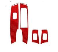QFJFBGGH Interiores Interior Panel Puerta Ventana Botón Elevación Moldura Cubierta Marco Pegatina para Mercedes para Benz para W204 2012-2014 Decoración Salida Aire(Red RHD1)