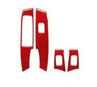 QFJFBGGH Interiores Interior Panel Puerta Ventana Botón Elevación Moldura Cubierta Marco Pegatina para Mercedes para Benz para W204 2012-2014 Decoración Salida Aire(Red LHD1)