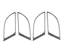 QFJFBGGH Interiores Panel Manija Puerta Interior Fibra Carbono Real Cubierta Decorativa Pegatina Decoración Interior Coche para CRV 2007-2011 Decoración Salida Aire(Blakc)