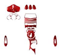 QFJFBGGH Interiores para Nissan para 370Z para Z34 2009-UP Velocímetro Cambio Marchas Manija Puerta Elevación Ventana Pegatina Interior Coche Decoración Salida Aire(41)