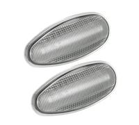 QFJFBGGH Luces de giro Luz LED Posición Lateral Ahumada Dinámica Coche Luz Giro Lateral Para Mitsubishi Para Outlander 2003-2006 Para Lancer Para EVO intermitente(Clear Lens)