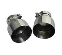 QFJFBGGH Tubo Escape Coche 2 Piezas Punta Tubo Escape para F22 F23 M235i M240i F20 F21 M135i M140i F30 F31 M335i M340i F32 F33 F36 M435i M440i Tubo Cola Coche(2 Pcs ID 60MM Silver)