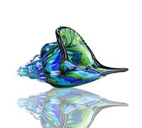 QFkris Caracola de Cristal, Figura de Vidrio soplado a Mano, Hermosa decoración del hogar, pisapapeles de Cristal