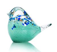 QFkris Figuras de pájaro de cristal soplado grandes hechas a mano para decoración de mesa del hogar