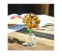 QFkris QF Figura de Girasol de Cristal para Mesa, Adorno Coleccionable para decoración del hogar, Regalos de Recuerdo (Girasol)