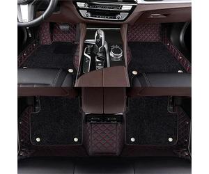 QFYANXUAN Alfombra Moqueta para Porsche 718 Cayman Boxster 2017-2025, Alfombrillas de Moqueta Alfombrillas Coche Cobertura Total Antideslizantes Impermeables,Black+Red
