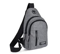 QFYANXUAN Bolso Multiusos Antirrobo para Alfa Romeo Stelvio 2022-, Bolsa Bandolera Hombre Pecho Ligera Bandolera Mochila para Viajar, Correr, Ciclismo,Grey
