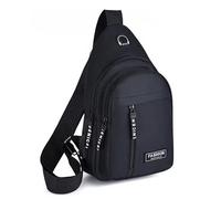 QFYANXUAN Bolso Multiusos Antirrobo para Alfa Romeo Stelvio 2022-, Bolsa Bandolera Hombre Pecho Ligera Bandolera Mochila para Viajar, Correr, Ciclismo,Black
