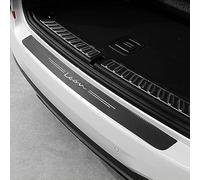 QFYANXUAN Protector de Parachoques Trasero para Seat Leon ST (Estate) 2020 2021 2022 2023 2024, Decoración para Estribos Fibra Carbono Pegatinas Decoración para Estribos Protectoras, Negro